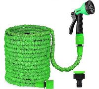 Tuyau d'arrosage extensible de 76 m, vert et souple, avec 8 fonctions