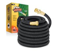 Tuyau d'arrosage extensible léger Flexi Hose - ultra flexible/ne s'emmêle pas - raccords en laiton massif 2 cm/tube intérieur en latex double épaisseur - résistant pourriture/fissures/fuites - 23 m