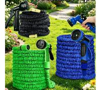 Tuyau d'arrosage extensible, tuyau d'eau flexible et étanche, pistolet de pulvérisation à 7 modes, tuyau d'eau magique extensible pour l'arrosage du jardin, le lavage de voiture 1 pièce,7,5 m de longP