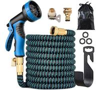 Tuyau d'arrosage Famanu - tuyau d'eau extensible, flexible et durable, longueur 60 mètres