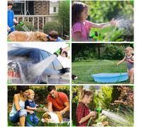 Tuyau d'arrosage flexible 15M/30M/45M - Latex triple âme et raccords métalliques solides 9 jets extensible Sans pliure Tuyau d'arrosage extensible Arrosage Entretien du jardin Lavage de voiture Chanti