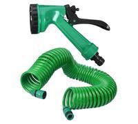 Tuyau d'arrosage flexible avec pistolet à eau et 5 modes