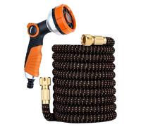 Tuyau d'arrosage flexible et extensible avec pistolet à eau haute pression