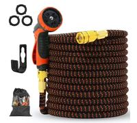 Tuyau d'arrosage flexible extensible - Jusqu'à 10 mètres - 10 modes de pulvérisation - Avec sac de rangement