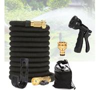 Tuyau d'arrosage flexible noir, 30 m