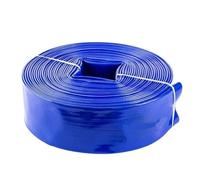 Tuyau d'arrosage flexible, Tuyau de drainage flexible et robuste avec revêtement en PVC, pompe à eau, lavage contre-courant piscine, plat, 1 10 pouces(50m,3-inch)