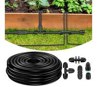 Tuyau d'arrosage goutte à goutte, 15 mètres, 13/16 mm, en PVC, avec 5 raccords