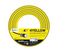 Cellfast Tuyau D'arrosage YELLOW, Léger, Durable, 4 Couches, Durable Tresse Croix, Résistant aux UV et aux algues, résistance à la torsion, Technologie REACH, 20 Bar, -10/+50°С Temp. 3/4", 50m