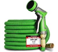 Tuyau d'arrosage métallique flexible avec raccord 3/4 pouce