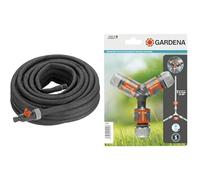Tuyau d'Arrosage Micro-Poreux de Gardena, 15 M & Nécessaire de Dérivation en Y pour Arrosage 13 mm (1/2")/15 mm (5/8") de Gardena : Raccord de Dérivation pour une Distribution Simple