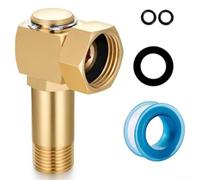 Tuyau d'arrosage pivotant en laiton 3/4" pour ght vers 1/2" NPT adaptateur pour chariot de tuyau - Kit de réparation doré (1 pièce)