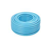 Tuyau d'arrosage Relaxdays, 20 m, universel 1/2"", résistant UV/intempéries, tuyau tressé jardin, PP, bleu clair