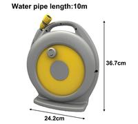 Tuyau d'arrosage rétractable pour jardin - Longueur du tuyau extensible : 10 mètres - 10 modes de pulvérisation - Raccords rapides - Plastique - Idéal pour l'arrosage du jardin et le lavage des voitur