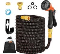 Tuyau d'arrosage souple orange - Extensible - 30 m