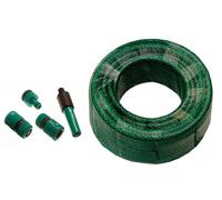 Tuyau d'arrosage tressé vert + connecteurs compatibles HOZELOCK 100 m de longueur