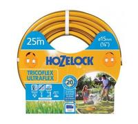 Hozelock Tuyau d'arrosage Tricoflex Ultraflex anti-torsion 40% PVC recyclé Ø19 mm 25 m jaune/gris
