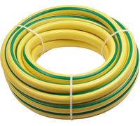 Tuyau d'arrosage tricoté - 20 m - 19,05 mm - Jaune à rayures vertes - Pour jardin et installations d'arrosage