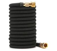 Tuyau d'arrosage - Tuyau d'arrosage extensible - 10–30 m - Flexible - Pression max. 12 bars - Température max. 49 °C - Raccords 1,27/1,9 cm - TPE/polyester 2500D/caoutchouc - Noir