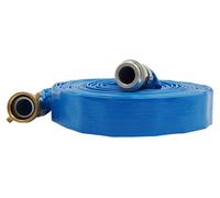 Tuyau d'arrosage - Tuyau plat en PVC - Diamètre : 3 cm et 5 cm - Longueur : 15,2 mètres - Pour l'arrosage de jardins, pelouses et cultures agricoles - Couleur : bleu