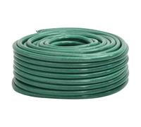 Tuyau d'arrosage vert 1" 50 m en PVC flexible pour jardin, pelouse, parterre et terrasse, résistant aux pliures, résistant aux UV, avec raccord et adaptateur pour irrigation et nettoyage