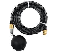 Tuyau d'aspiration avec raccords en laiton noir 1,1" 3 m Tuyau d'arrosage flexible en PVC avec flotteur pour jardin, irrigation, piscine et filtre à eau