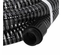 Tuyau d'aspiration avec raccords en laiton noir 1,1" 4 m Tuyau d'arrosage en PVC flexible résistant aux plis avec flotteur pour jardin, terrasse, pelouse et raccordement de piscine