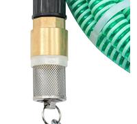 Tuyau d'aspiration avec raccords en laiton vert 1,1" 7 m Tuyau d'arrosage flexible en PVC résistant à la flexion avec flotteur pour jardin, irrigation, pelouse, terrasse, piscine, nettoyage