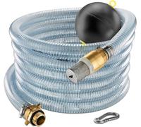 Tuyau d'aspiration de 1 pouce, 7 mètres de long, avec flotteur de 6 pouces, raccordement intérieur de 25 mm / extérieur de 33 mm, mousqueton de 5x50 mm, de couleur bleue