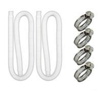 Tuyau d'aspiration de piscine - 32 mm - Pour filtre à sable - Indéformable - Résistant aux coups de pied - Avec clips - Pour piscine - 100 cm
