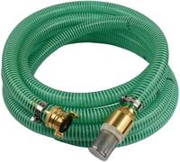 tuyau d'aspiration + de refoulement 1"/25mm avec crépine, clapet anti-retour + raccord d'aspiration 20m