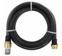 Tuyau d'aspiration - Tuyau d'aspiration en PVC pour pompe - 10 mètres - Ø 2,8 cm - 6 bars - Plage de température : -5 à 60 °C - Raccords en laiton avec valve anti-retour et filtre - Couleur : vert arm