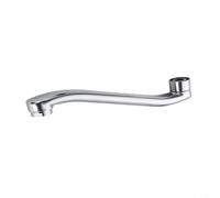 Tuyau de bec chromé de 30 cm de rechange avec fonction pivotante à 360° pour mitigeur mural dans la cuisine et la salle de bain, rallonge de robinet avec raccord fileté pour un montage facile, 1 pièce