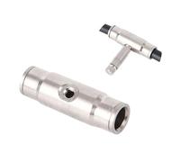 Tuyau de brumisation haute pression 9.5mm, connecteur rapide, buse de brume, adaptateur métallique, bouchon d'extrémité de tuyau d'irrigation 2pcs Quick-connect straight single