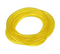 Tuyau de carburant 3 mm x 5 mm compatible avec les entrées de carburateur et les raccords de tasse de carburant sur les machines de jardin de type Shus Warner (4 pièces, jaune, 1,2 m)