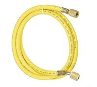 Tuyau de charge de climatisation 1,5 m avec filetage SAE 1/4", pression de travail 800 psi, tuyau de réfrigérant jaune en caoutchouc et laiton pour entretien et refroidissement HVAC