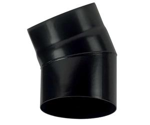 Tuyau de cheminée Courbe 30 DN 125 émaillé peint 600 degrés pour poêle à bois tuyau noir acier CE Made in Italy