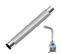 Tuyau de Cheminée en Acier Inoxydable, Ø 60mm Tuyau Cheminée Résistant À La Chaleur, Tuyau d'extension Flexible pour Réchaud Camping Poêle à Bois, Conduit de Cheminée Tube de Cheminée Longueur 50cm