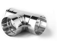 Tuyau de cheminée Thermobrico - Raccord Braga en T 90° monoparoi acier inoxydable AISI 316 - Divers diamètres - (diamètre ø 130)