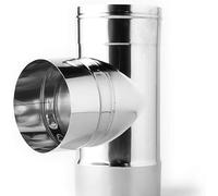 Tuyau de cheminée Thermobrico - Raccord Braga en T 90° monoparoi acier inoxydable AISI 316 - Divers diamètres - (diamètre ø 200)