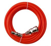 Tuyau de compresseur d'air droit pneumatique 5 x 8 mm pour tube EVA avec raccord rapide de type C pour atelier, garage, utilisation industrielle, conduite d'air rouge résistante à la haute pression