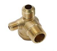 Tuyau de compresseur d'air en acier inoxydable et clapet anti-retour, tube d'admission flexible de 280 mm avec écrou hexagonal F14 x 1,5, pièces de rechange en laiton pour machines sans huile