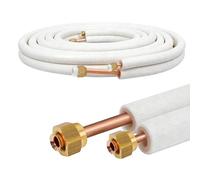 Tuyau de Cuivre Tube en Cuivre pour Climatiseur- Liaison Frigorifique 1/4" + 3/8" 3 m pour climatiseurs split compatibles avec les fluides frigorigènes R32, R410A et R407C