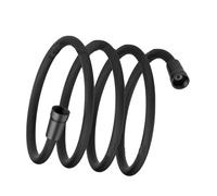 Tuyau de douche anti-explosion en nylon noir de 2 mètres avec capuchon en PP