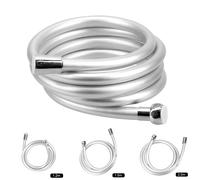 Tuyau de douche en silicone super souple 2m/1.5m/1.2m, anti-torsion, couleur canon de fusil, tuyau de salle de bain, long tuyau d'eau, tuyau en PVC de haute qualité PVC 2m