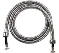 Tuyau de Douche Flexible 2m avec Double Écrou Anti-corrosion Avizar Argent Argent
