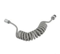 Tuyau de douche flexible à ressort pour pommeau de douche commun, pulvérisateur de bidet, valves de toilettes, en métal PU, 1,5 m 2 m, auto-rétractable, sans nœuds, accessoire de salle de bain blanc
