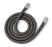Tuyau de douche Flexible en Nylon Anti-enroulement, 1.5/2.0 mètres, Interface universelle GI/2, tuyau Durable haute pression, 1 pièce(Dark Grey-1.5meter)