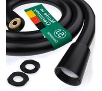 Tuyau de douche flexible noir de 125 cm avec protection anti-torsion – résistant aux pliures et testé pour l'eau potable – Fabriqué en Allemagne