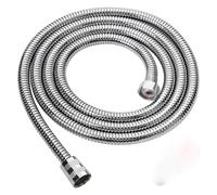 Tuyau de douche noir, raccord salle bains, Tube bain souple en acier inoxydable, tuyau d'eau 1.5/2/3 mètres, Chrome, or, gris pièces(Silver,2.0M)