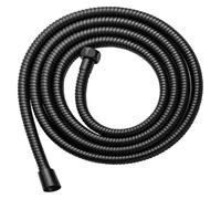 Tuyau de douche noir, raccord salle bains, Tube bain souple en acier inoxydable, tuyau d'eau 1.5/2/3 mètres, Chrome, or, gris pièces(Black,2.0M)